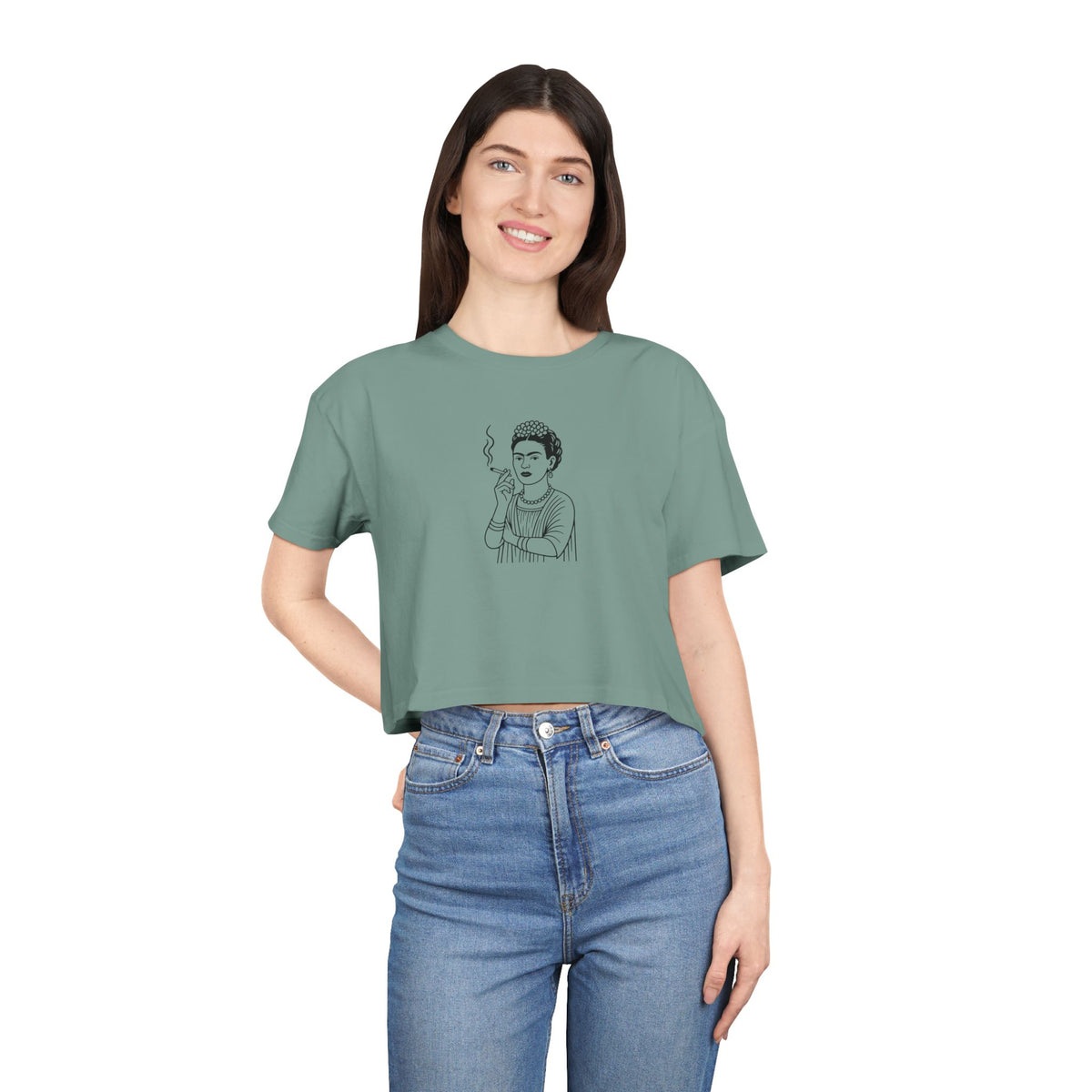 Frida High Society Crop Tee