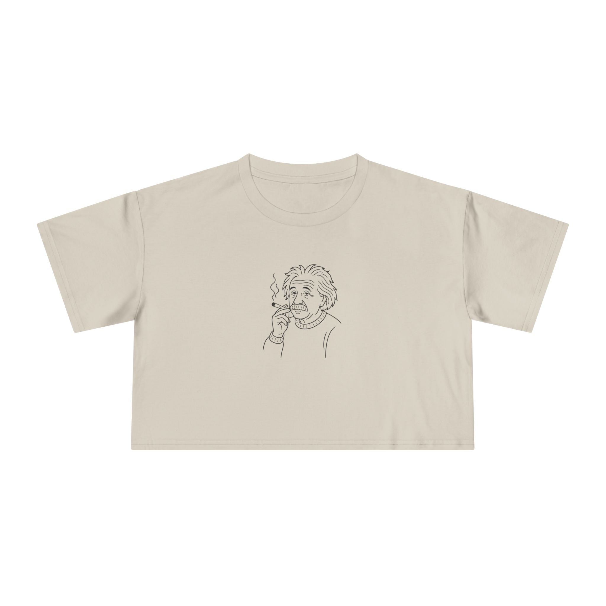 Albert Einstein smoking - Women's Crop Tee