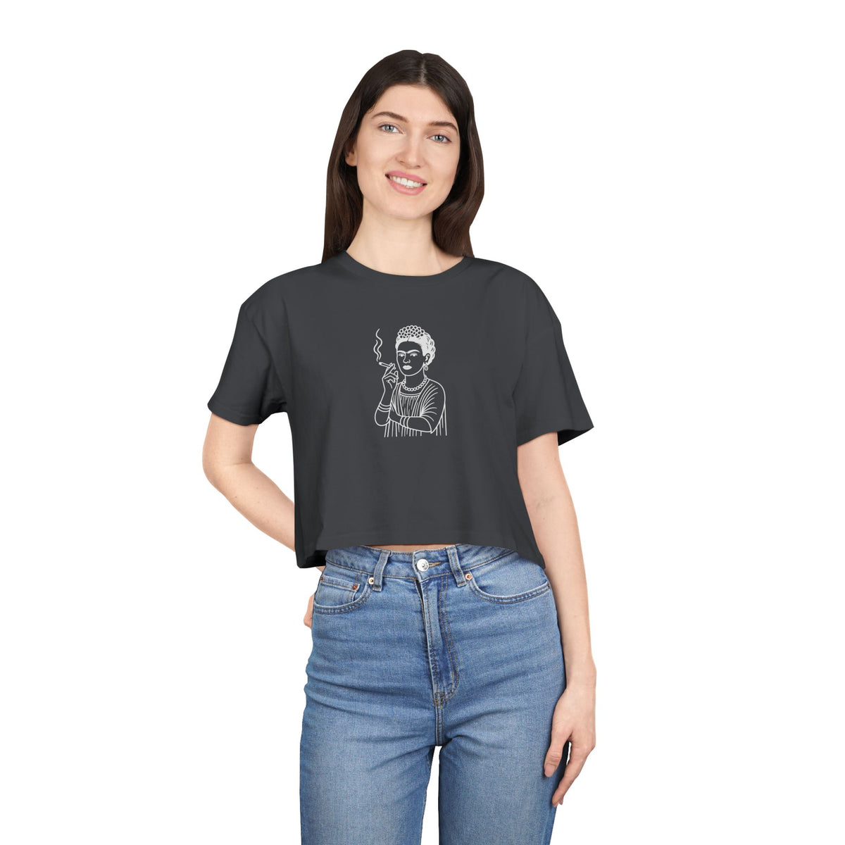 Frida High Society Crop Tee