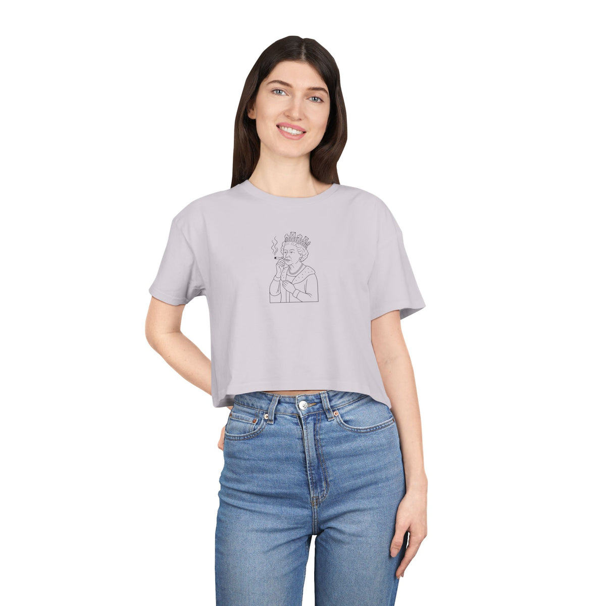 Queen Elizabeth High Society Crop Tee