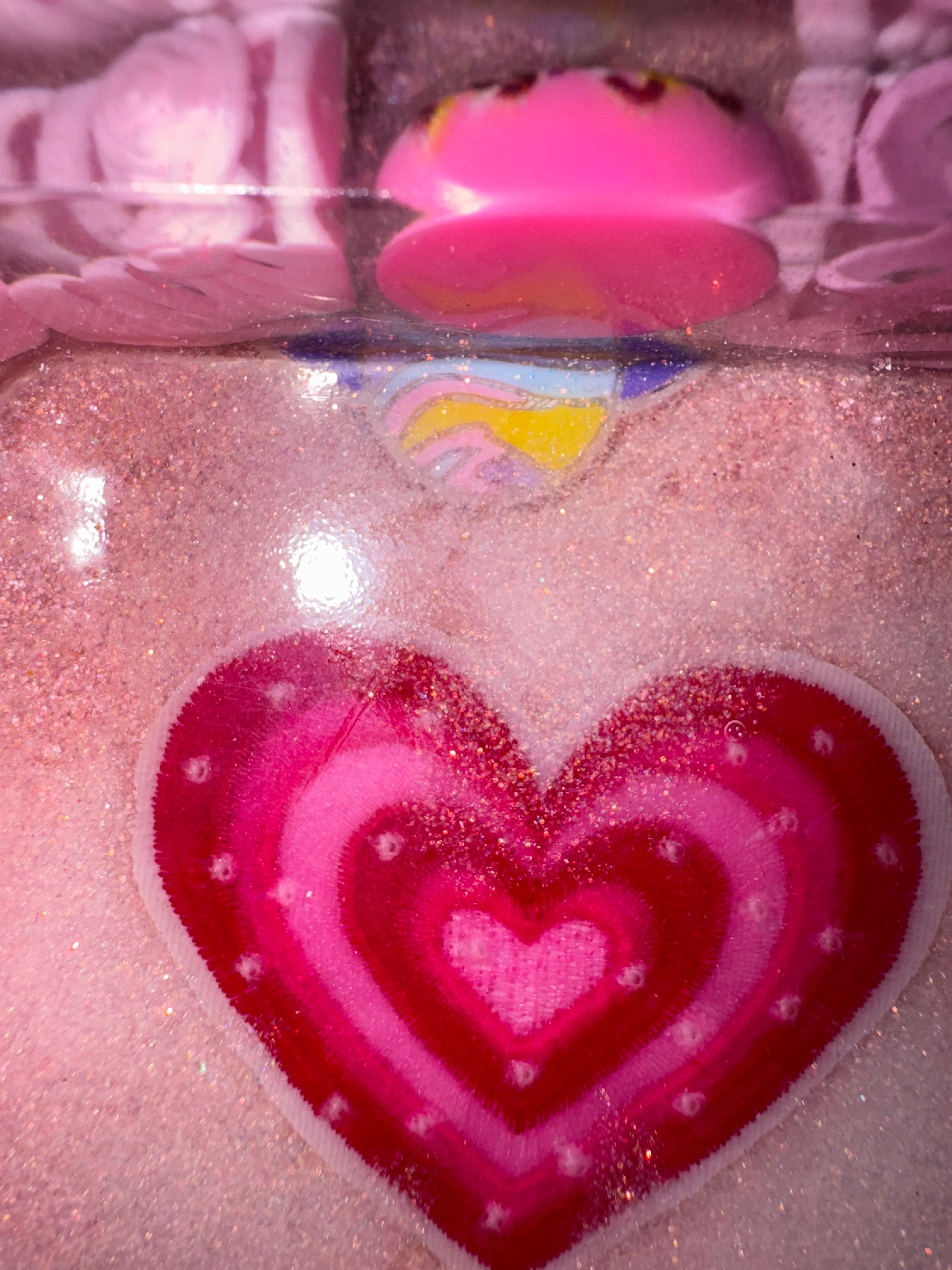 Cosmic Pink Heart Resin Ashtray
