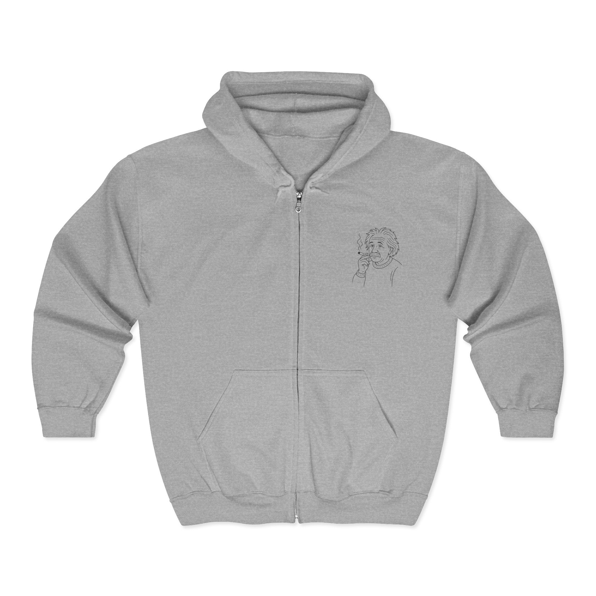 Einstein High Society Hoodie - Unisex Heavy Blend™ Full Zip Hooded Sweatshirt