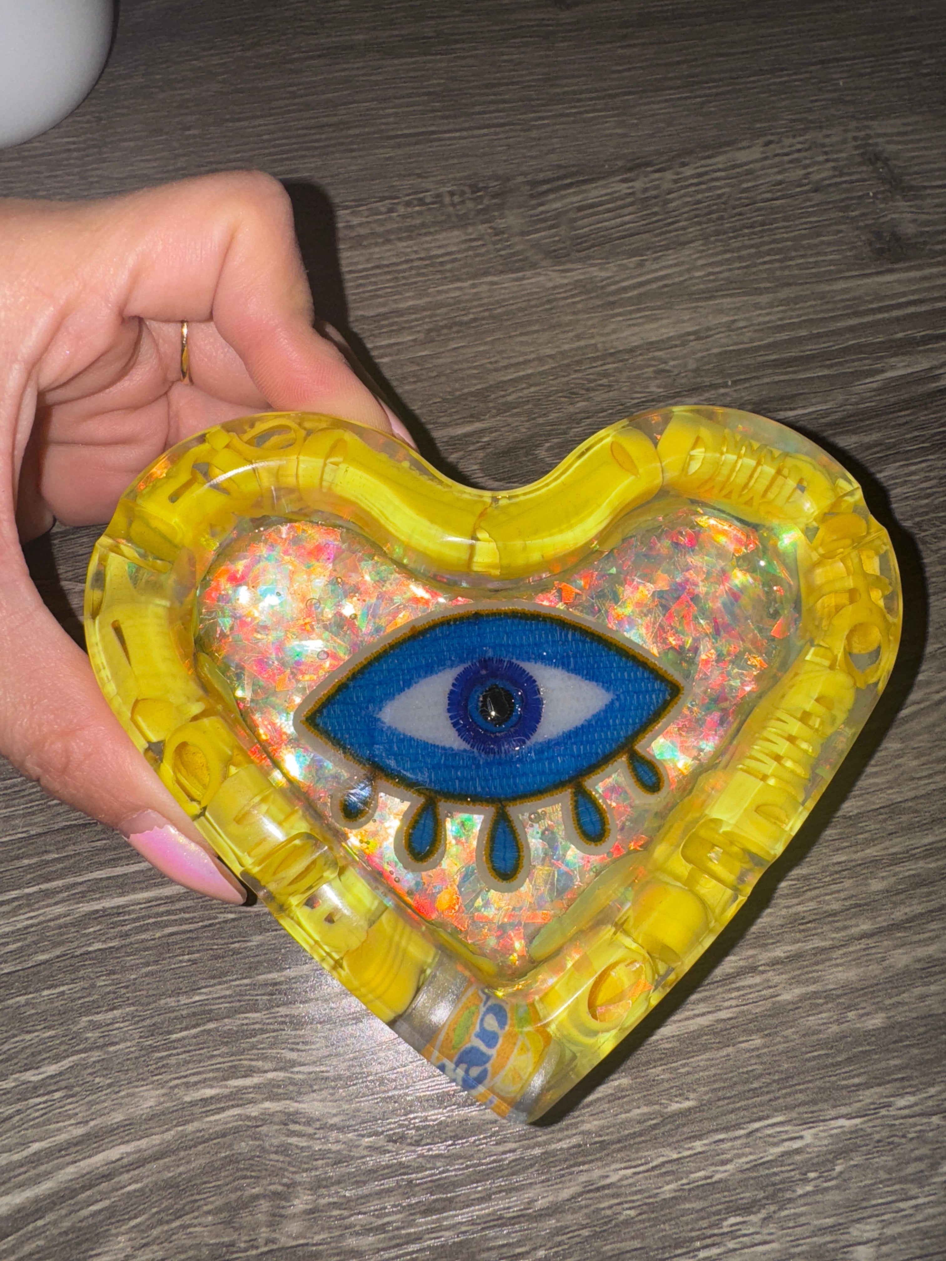 Yellow Heart heels Ashtray