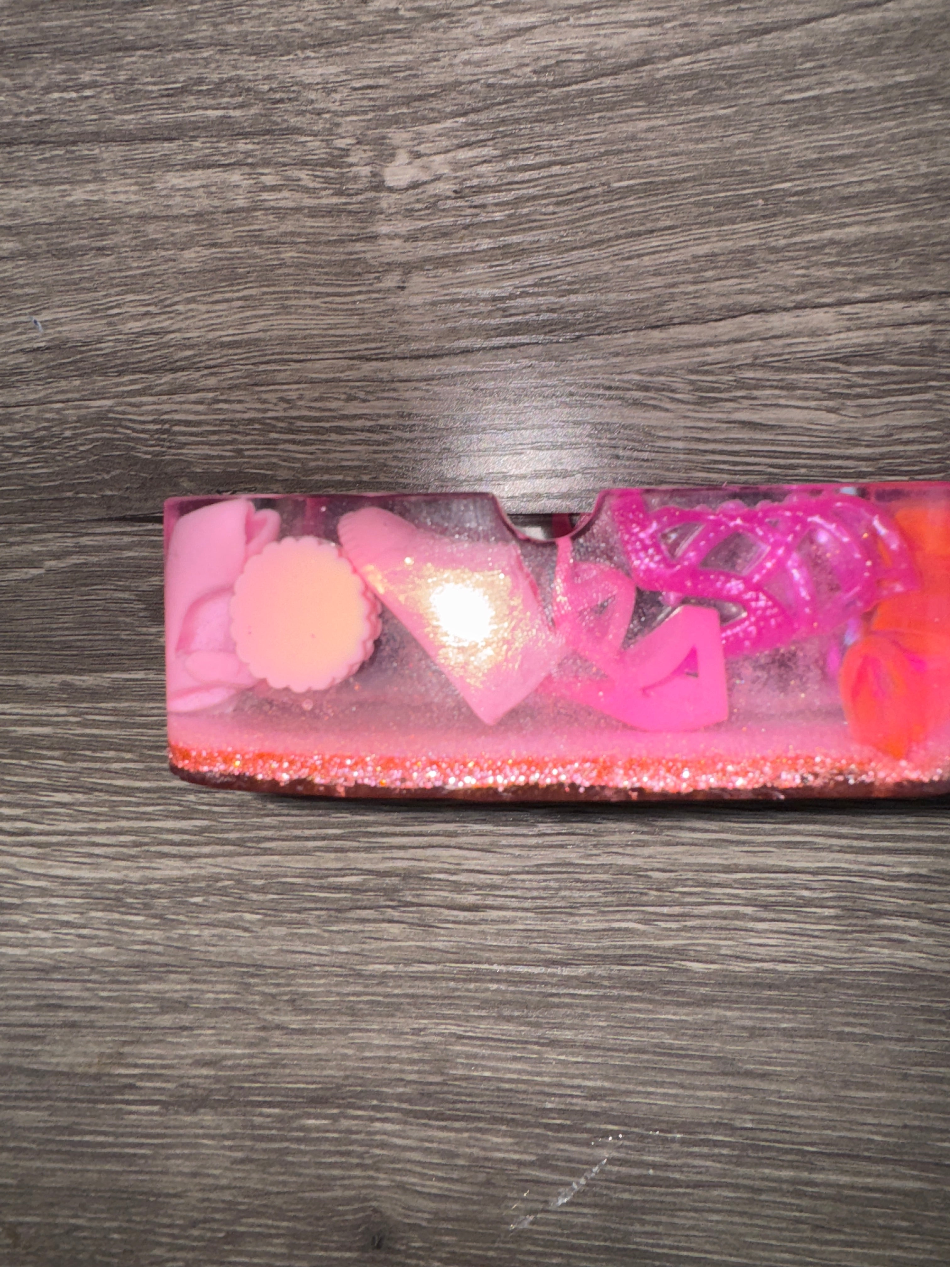 Cosmic Pink Heart Resin Ashtray