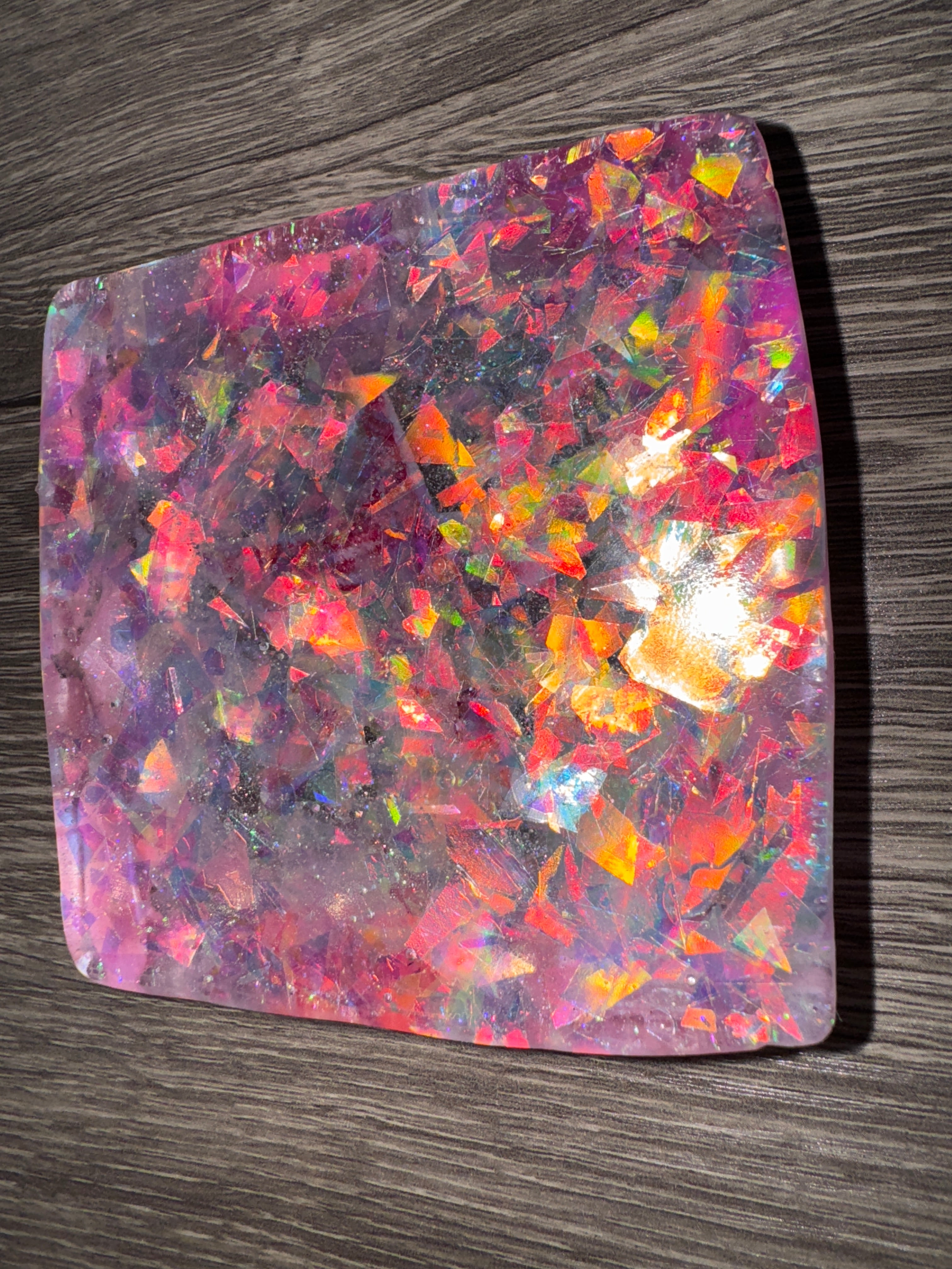 Pink Star Resin Ashtray with Barbie Heels & Holographic Glitter