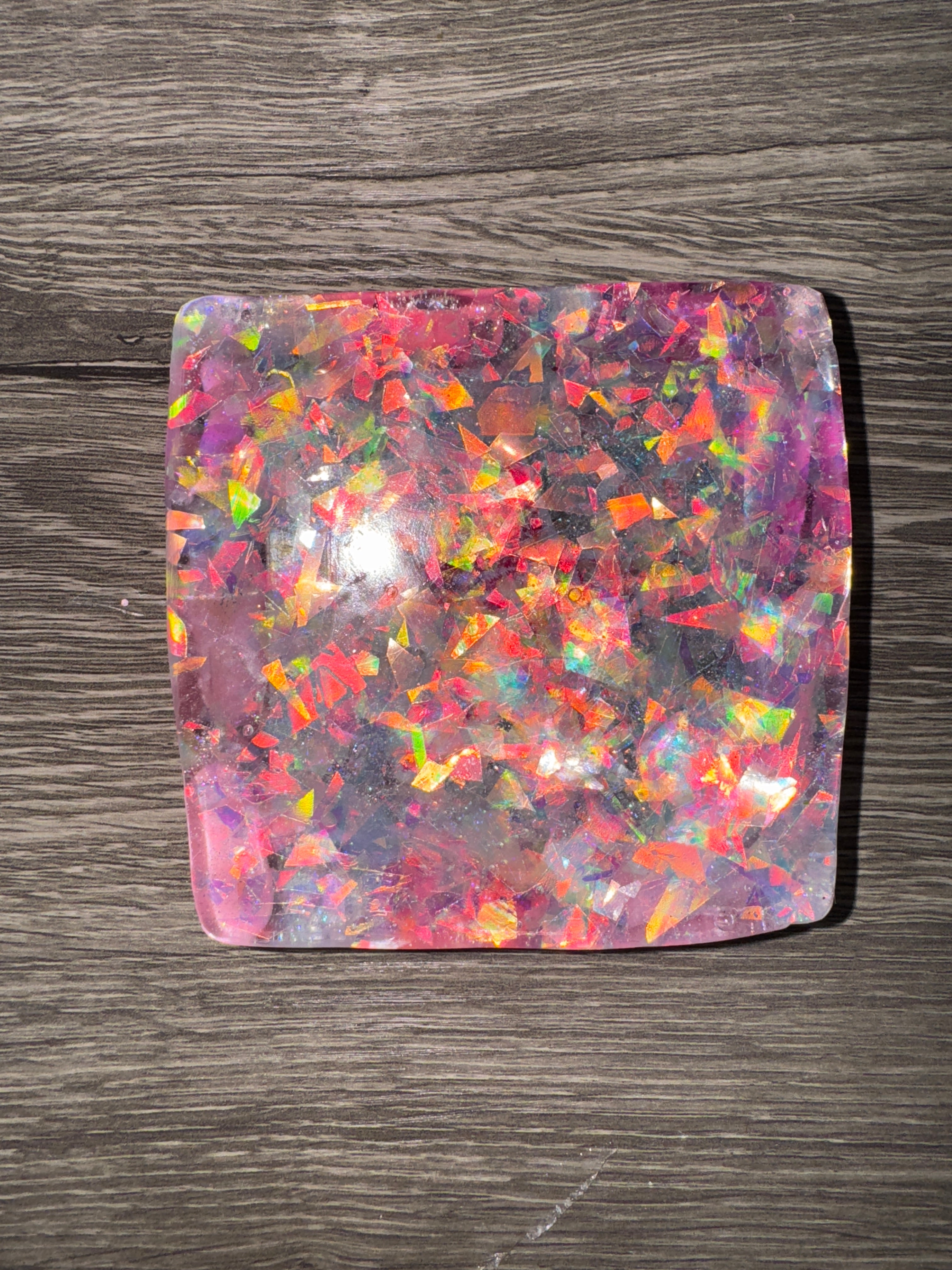 Pink Star Resin Ashtray with Barbie Heels & Holographic Glitter